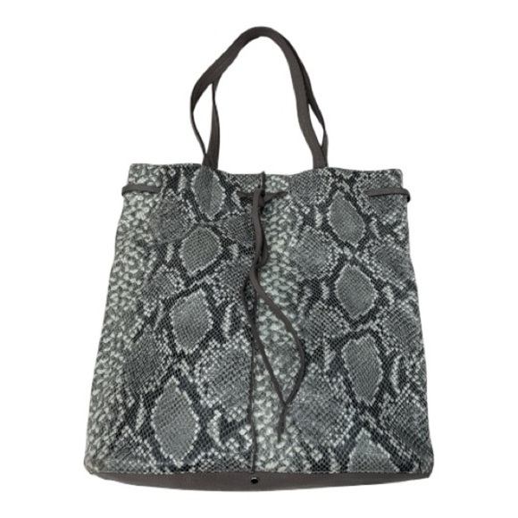 Banana Republic Gray Snake Print Tote - Picture 3 of 9